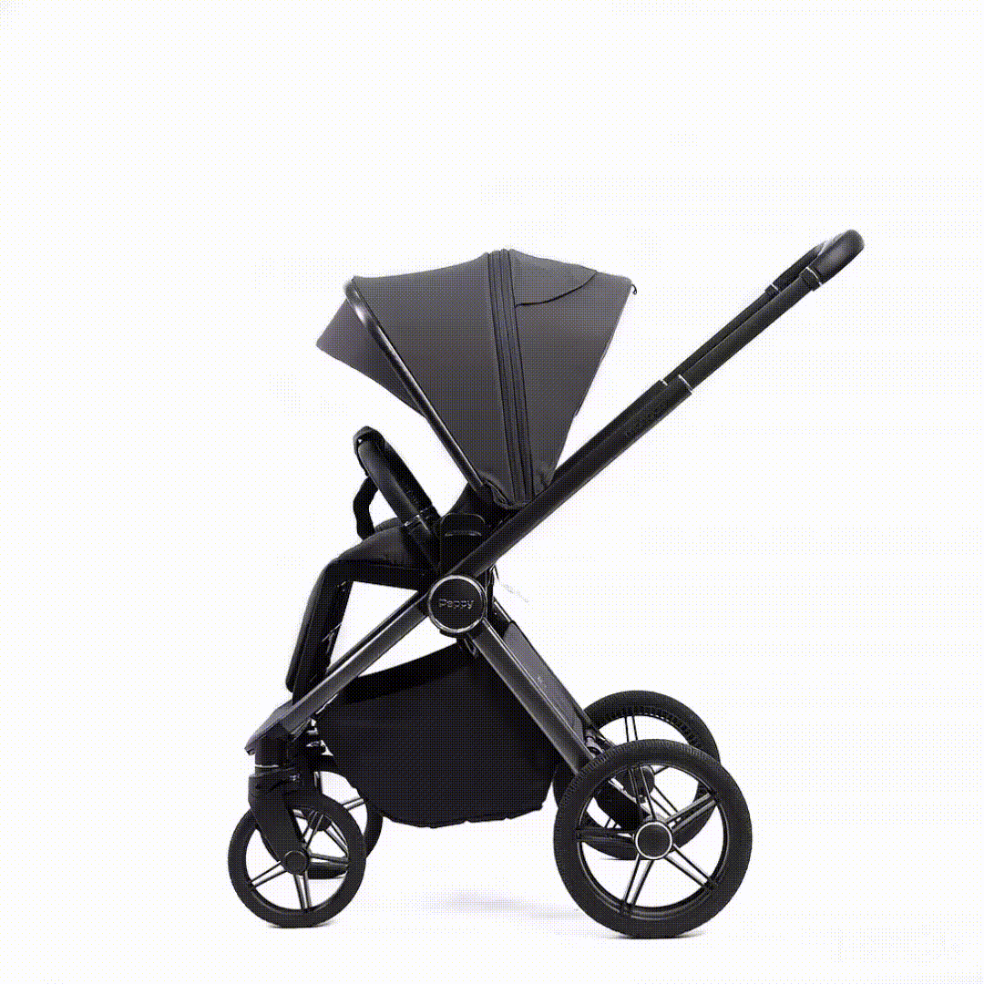 Коляска детская Peppy Monaco 2 в 1 GP Antrazit (графитовый), рама графит, шлифованный алюминий Коляска детская Peppy Monaco 2 в 1 GP Antrazit (графитовый), рама графит, шлифованный алюминий