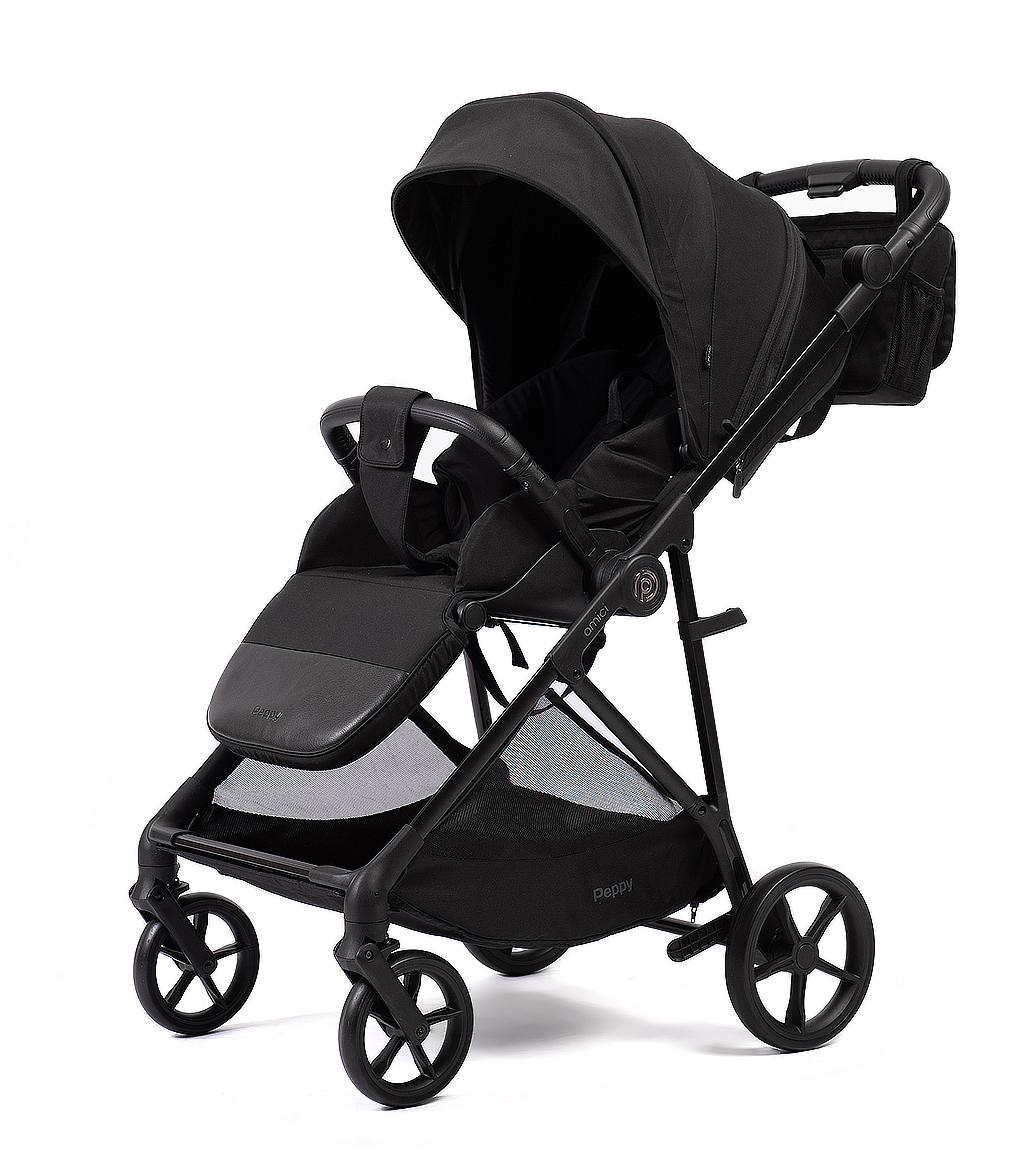 Прогулочная коляска Peppy Amici (Black) черный, рама черная Прогулочная коляска Peppy Amici (Black) черный, рама черная
