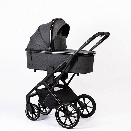 Коляска детская Peppy Tecla 2 в 1 Shadow Antrazit Chrome Edition (Графитовый)