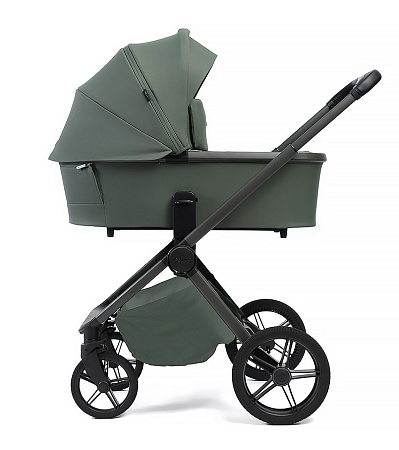 Коляска детская Peppy Monaco Plus 2 в 1 Oliva Green (зеленый), рама серая