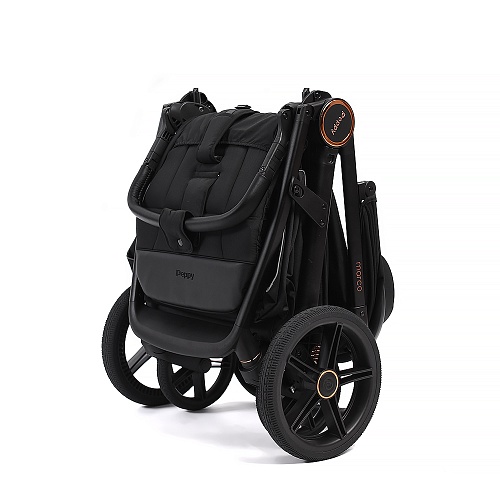 Прогулочная коляска Peppy Marco (Rose black) черный/золотой Прогулочная коляска Peppy Marco (Rose black) черный/золотой