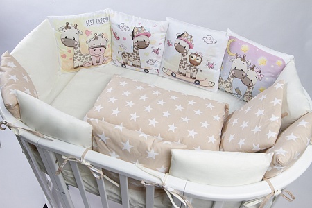 Комплект 17 предметов "Жирафики" сатин