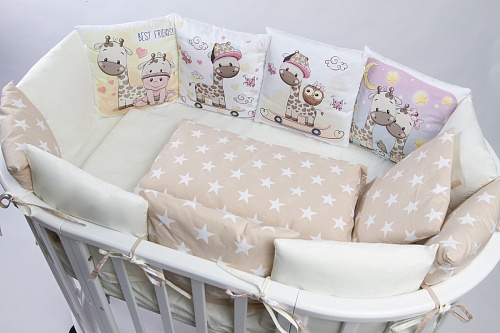 Комплект 17 предметов "Жирафики" сатин Комплект 17 предметов "Жирафики" сатин