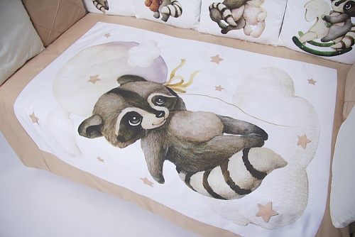 Комплект Премиум ПАННО "Енотик с игрушками"(кофе) Комплект Премиум ПАННО "Енотик с игрушками"(кофе)