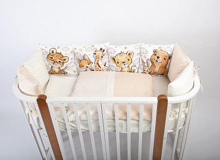 Комплект 17 предметов "Зверушки" (Тигренок рыжий) сатин