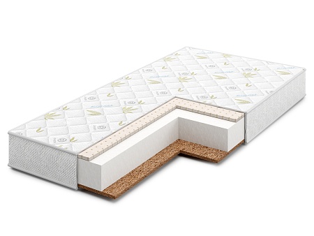 Матрас Premium Sleep 15 чехол трикотаж,холлоф.,кокос с 1стор.,латекс с памятью с 1 стор.,выс,16см