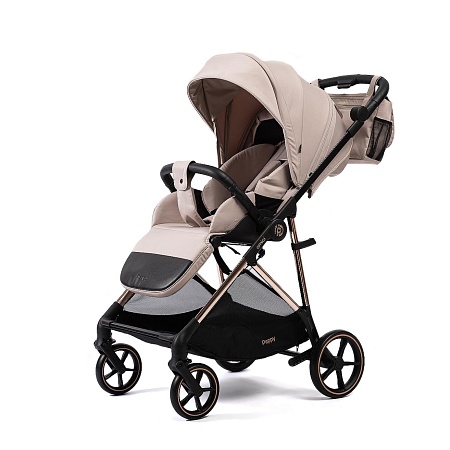 Прогулочная коляска Peppy Amici (Beige) бежевый, рама золото (LX)