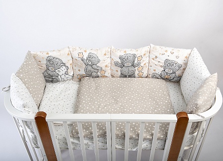 Комплект 17 предметов "Мишка Тедди" кофе сатин