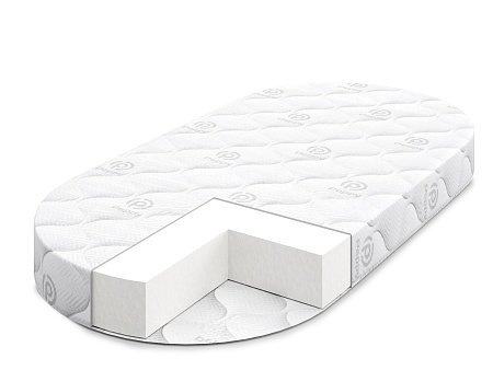Матрас Premium Sleep 36 овал 125х75 чехол микрофайбер,холлоф.,выс.10см