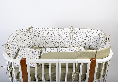 Комплект в кроватку с стандартными бортиками "Villet" (мята)