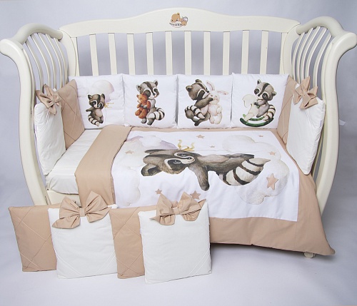 Комплект Премиум ПАННО "Енотик с игрушками"(кофе) Комплект Премиум ПАННО "Енотик с игрушками"(кофе)