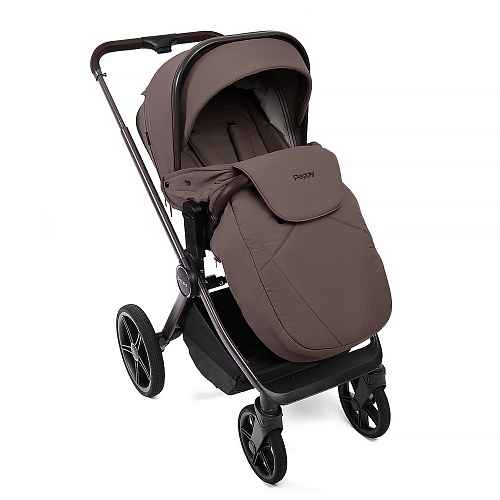 Коляска детская Peppy Monaco thermo 2 в 1 Mocca (кофе), рама серо-коричневая Коляска детская Peppy Monaco thermo 2 в 1 Mocca (кофе), рама серо-коричневая