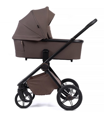 Коляска детская Peppy Monaco Plus 2 в 1 Brownie (коричневый), рама черная