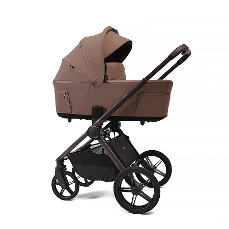 Коляска детская Peppy Soho 2 в 1 Cappuccino (капучино), рама шоколад