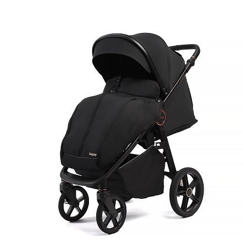 Прогулочная коляска Peppy Marco (Rose black) черный/золотой Прогулочная коляска Peppy Marco (Rose black) черный/золотой