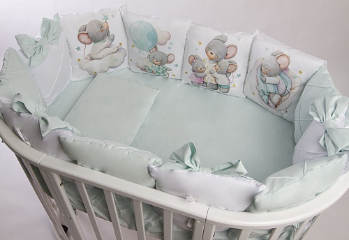 Комплект Премиум ПАННО "Малыш мышонок" (мята) Комплект Премиум ПАННО "Малыш мышонок" (мята)