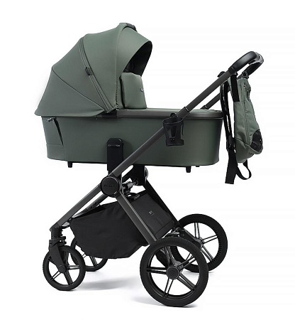 Коляска детская Peppy Monaco 2 в 1 Oliva Green (зеленый), рама серая