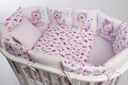 Комплект 17 предметов "Единорожки" сатин